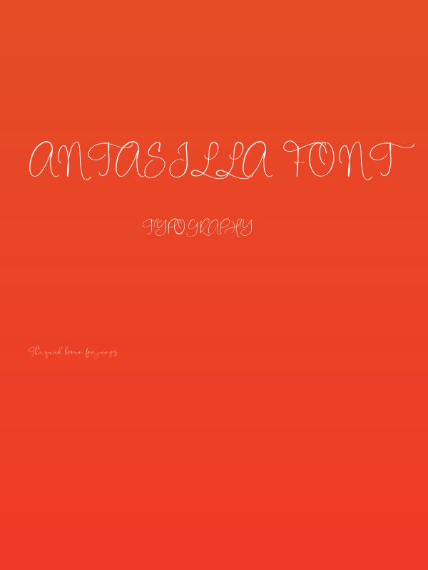 Antasilla Font Poster