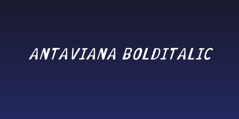 Antaviana BoldItalic Social Header