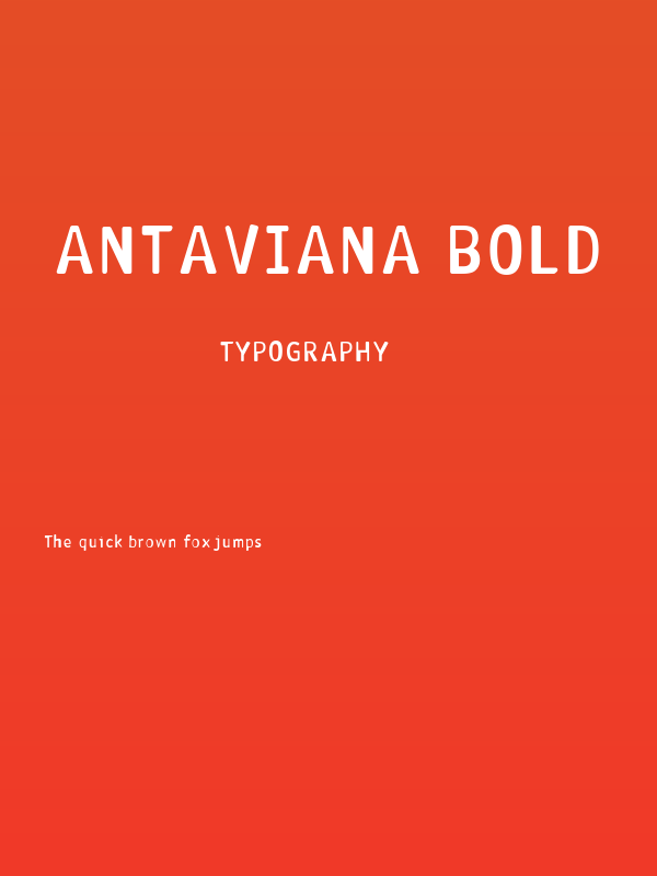 Antaviana Bold Poster