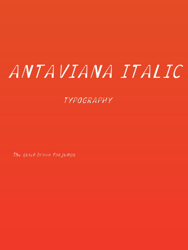 Antaviana Italic Poster