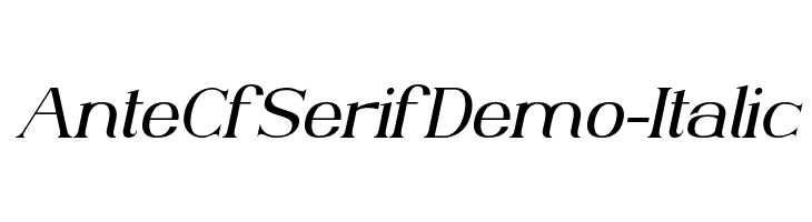 AnteCfSerifDemo-Italic  Frei Schriftart Herunterladen