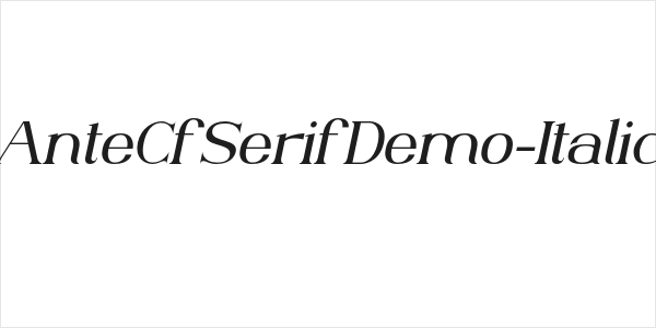 AnteCfSerifDemo-Italic Logo