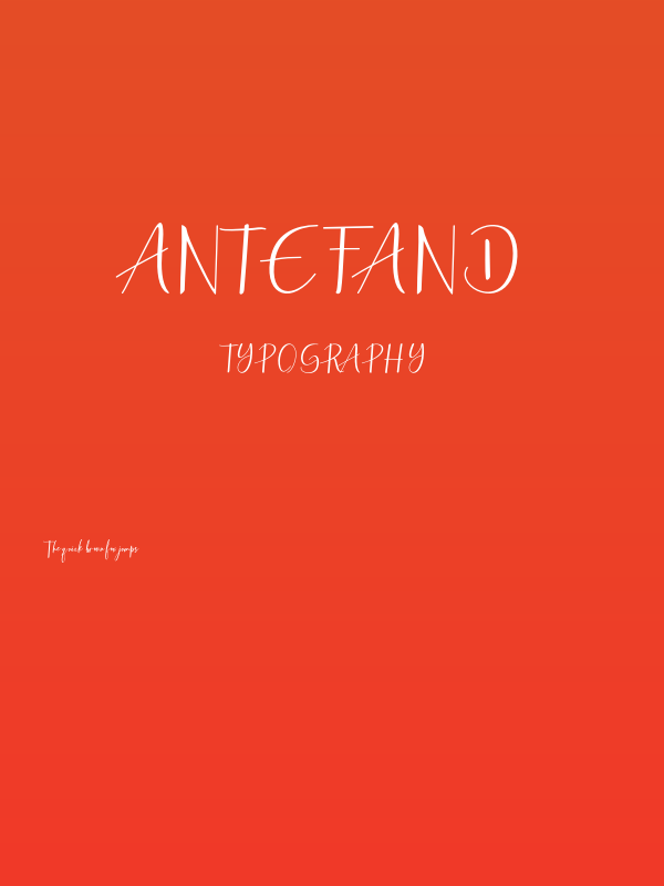 Antefand Poster