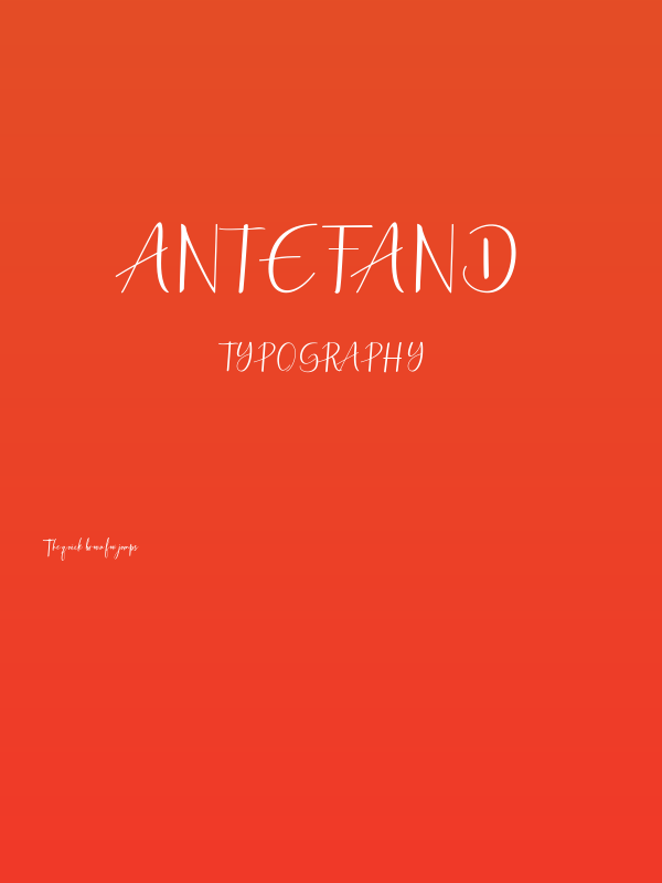 Antefand Poster
