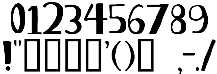 Antelope H Font OTHER CHARS