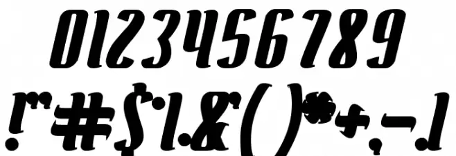 Antelope Run Bold Font OTHER CHARS