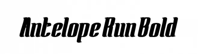 Antelope Run Bold  Скачать бесплатные шрифты