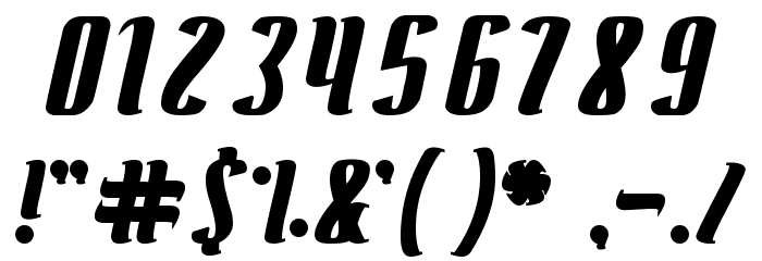 Antelope Run Bold Font OTHER CHARS
