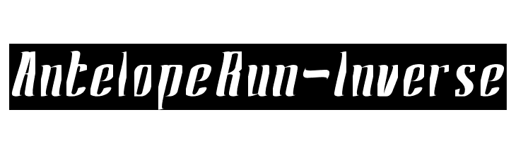 Antelope Run-Inverse  Free Fonts Download