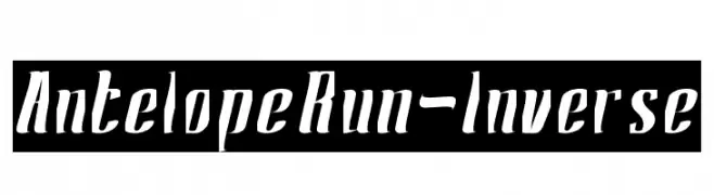 Antelope Run-Inverse  Скачать бесплатные шрифты