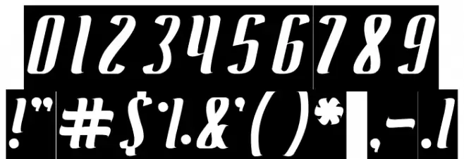 Antelope Run-Inverse Font OTHER CHARS