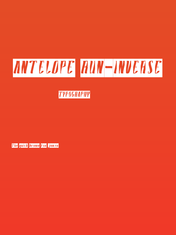 Antelope Run-Inverse Poster