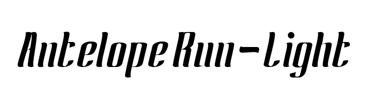 Antelope Run-Light  Frei Schriftart Herunterladen