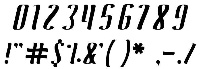 Antelope Run-Light Font OTHER CHARS