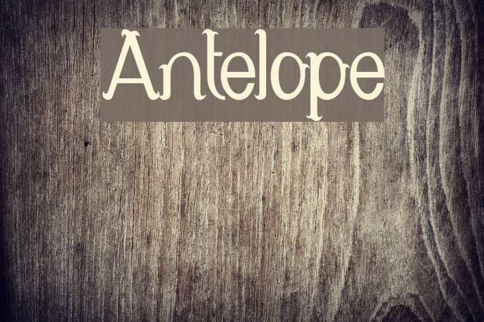Antelope Font examples