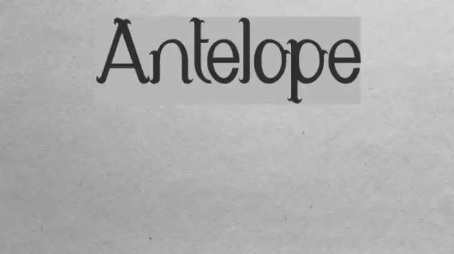 Antelope Font examples