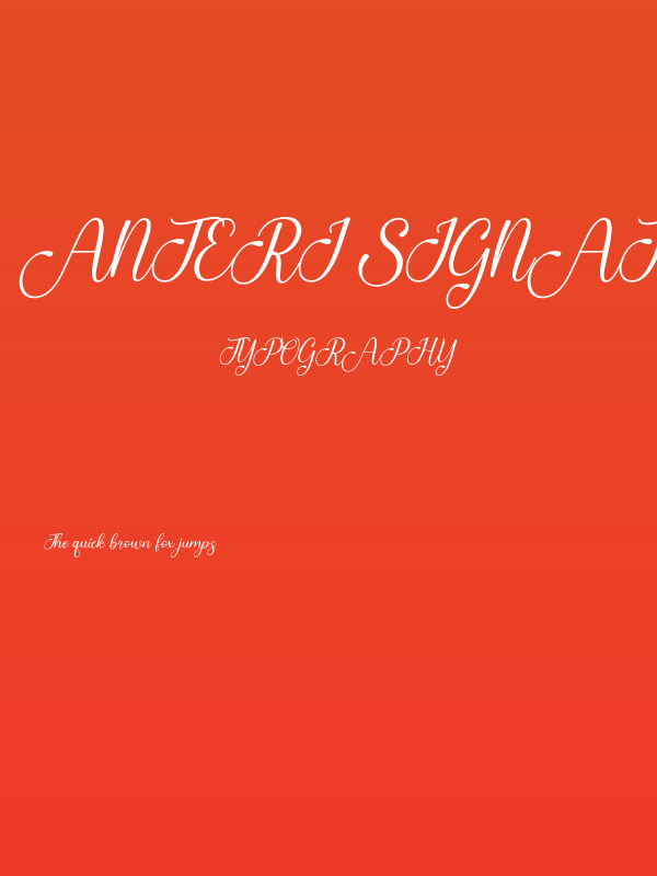 Anteri Signature PERSONAL USE Regular Poster