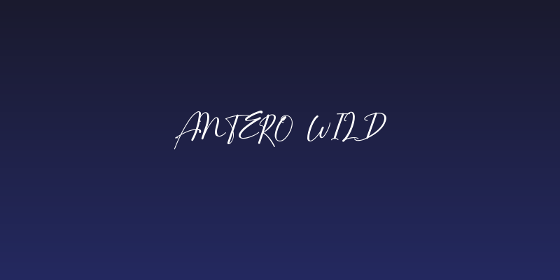 Antero Wild Social Header