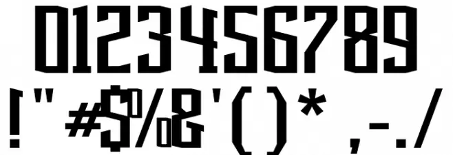 Anterobot Font OTHER CHARS