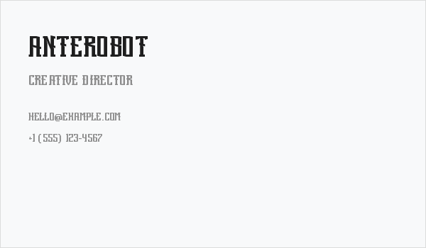 Anterobot Business Card