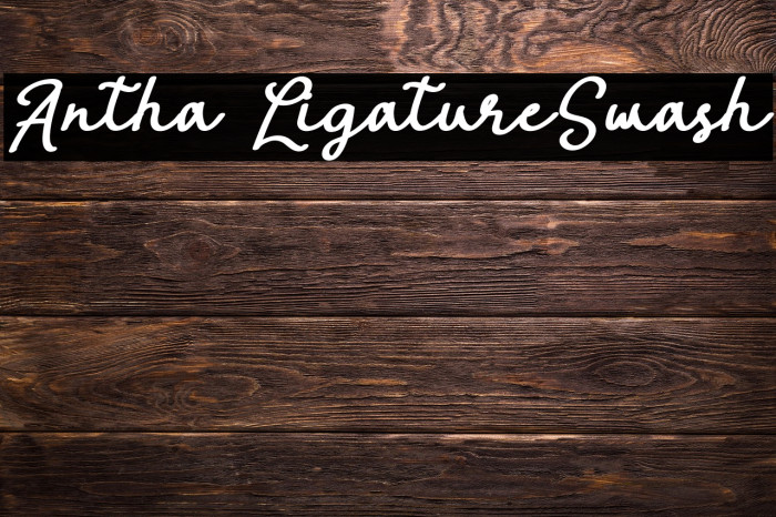 Antha LigatureSwash Example 3