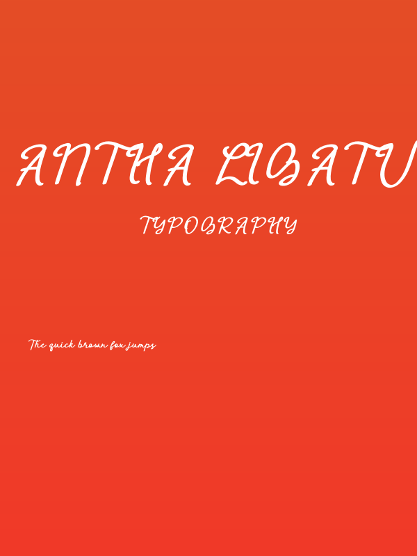 Antha LigatureSwash Poster