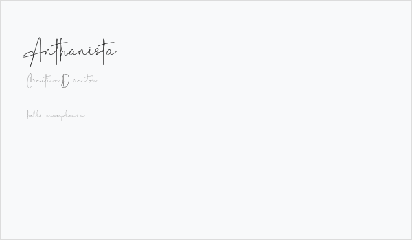 Anthanista Business Card