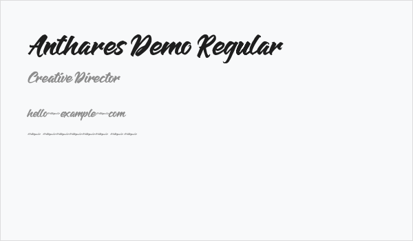 Anthares Demo Regular Business Card