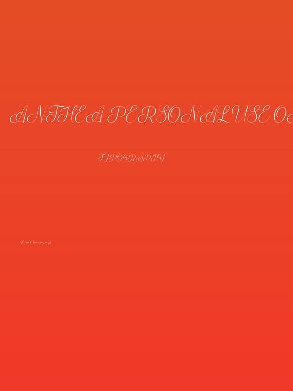 Anthea Personal Use ONLY Poster