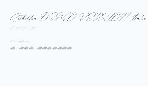Anthellia DEMO VERSION Italic Business Card