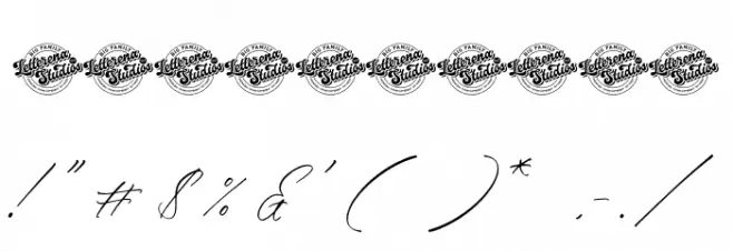 Anthellia DEMO VERSION Font Alte caractere