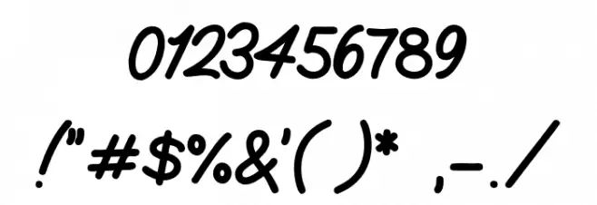 Anthello Font OTHER CHARS