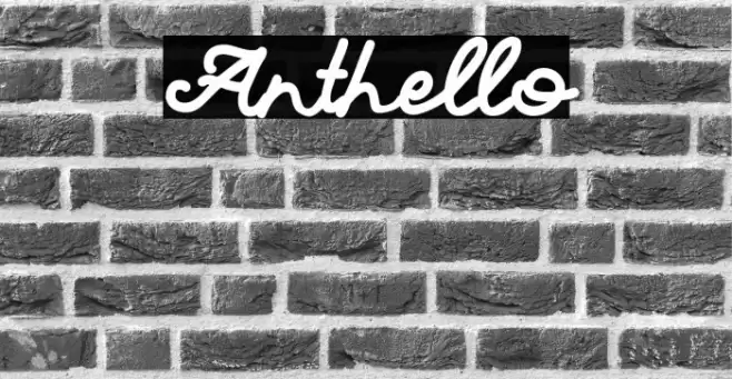 Anthello Font examples