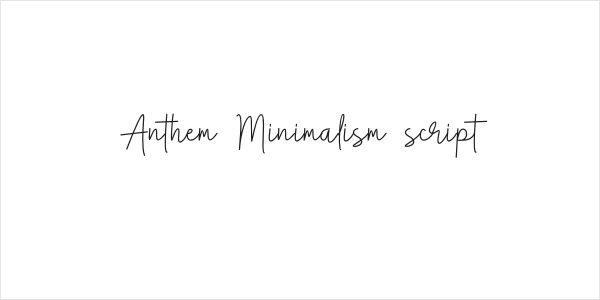 Anthem Minimalism script Logo