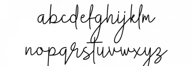 Anthem Minimalism script फ़ॉन्ट लोअरकेस