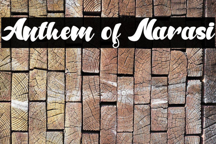 Anthem of Narasi Font examples