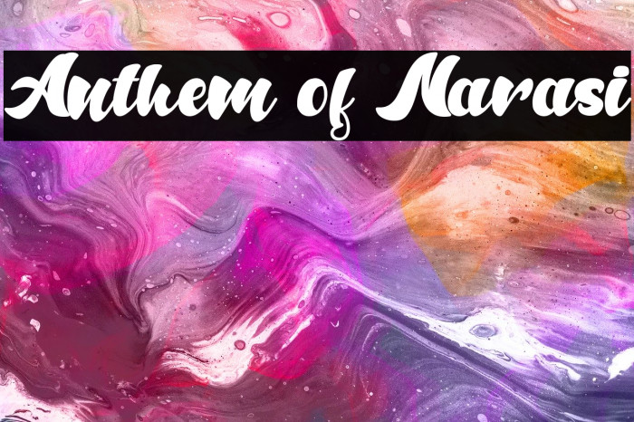 Anthem of Narasi Font examples