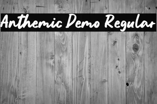 Anthemic Demo Regular Schriftart examples