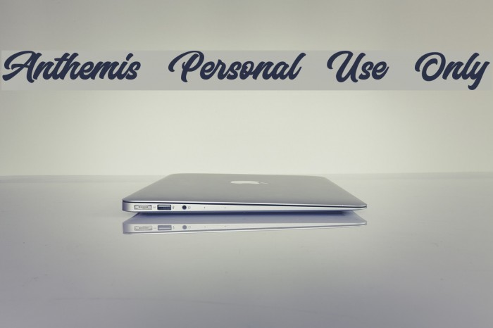 Anthemis Personal Use Only Font examples