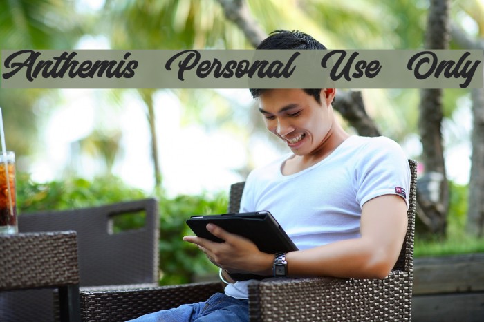 Anthemis Personal Use Only Font examples