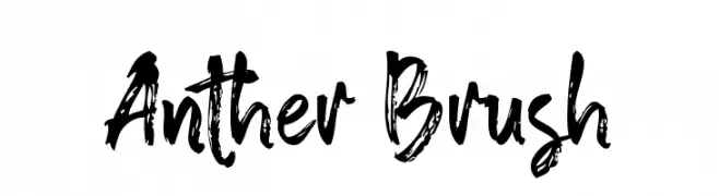 Anther Brush  フリーフォントのダウンロード
