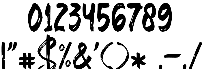 Anther Brush Font OTHER CHARS