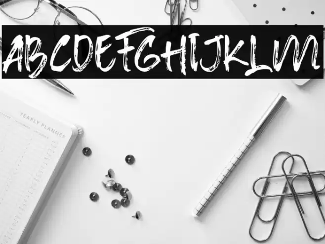 AntherBrush Font examples