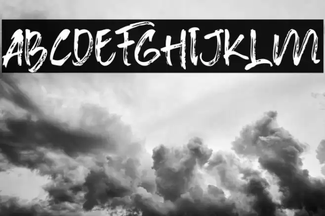 AntherBrush Font examples