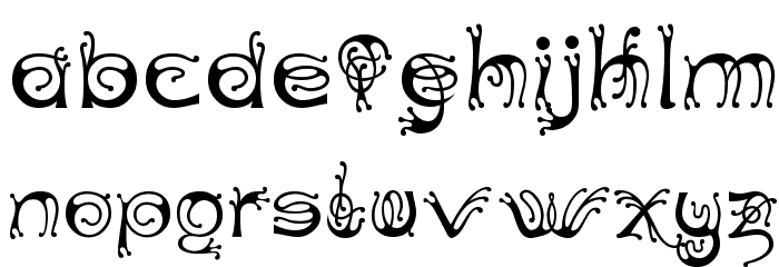Antherton Cloister Schriftart Kleinbuchstaben