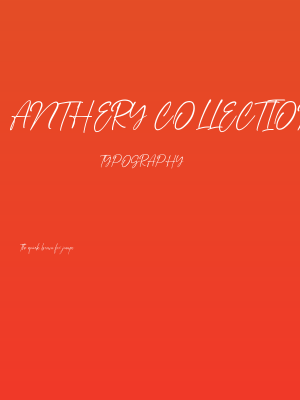 Anthery Collection DEMO Poster