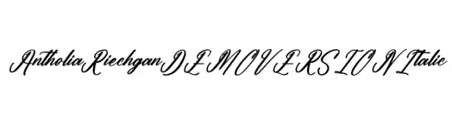 Antholia Riechgan DEMO VERSION Italic  नि: शुल्क फ़ॉन्ट्स डाउनलोड
