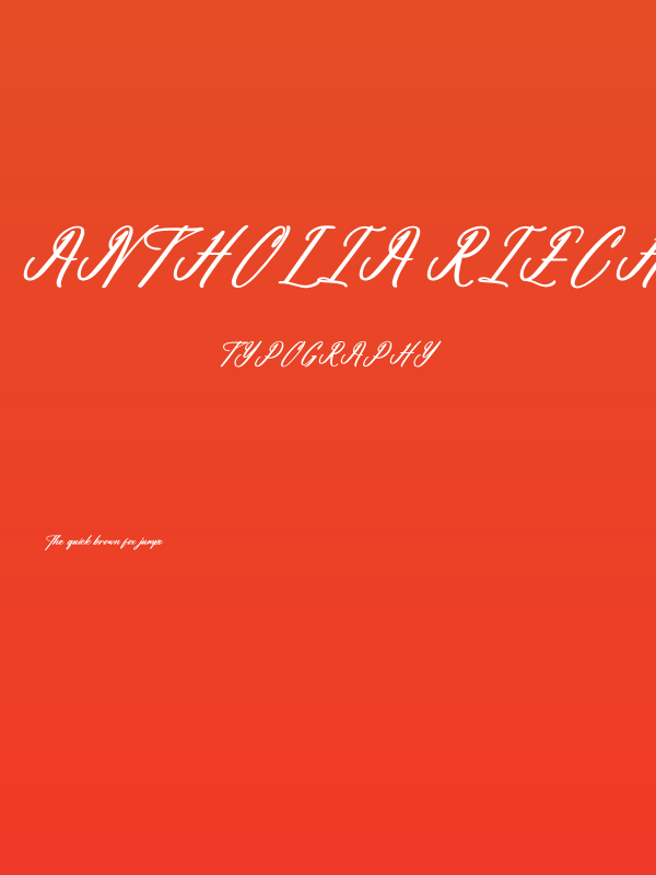 Antholia Riechgan DEMO VERSION Italic Poster