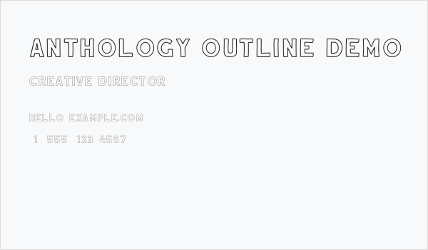 Anthology Outline DEMO Business Card