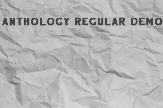 Anthology Regular DEMO Font examples